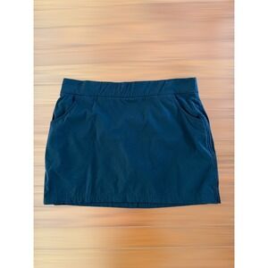Columbia Performance Skort Women's Sz XXL Black Stretchy Waist Pockets Logo Golf